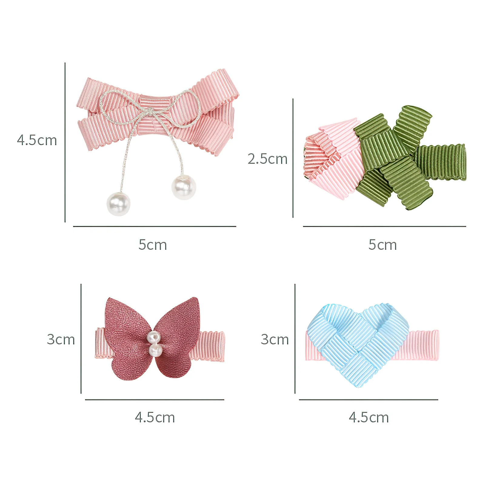 10 قطع من مشابك شعر القوس للفتيات، دبابيس شعر صغيرة خفيفة الوزن، إكسسوارات شعر لطيفة لأعياد ميلاد الأطفال والهالوين