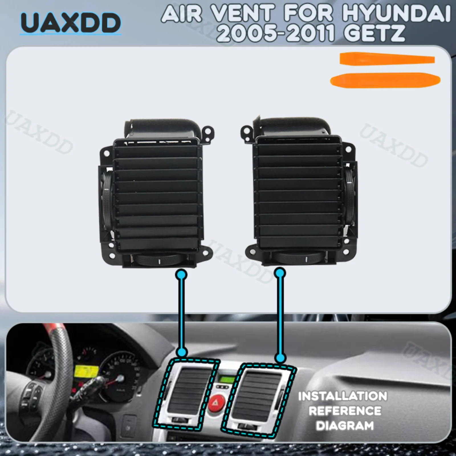 Car Adjustable For Hyundai 2005-2011 GETZ Plastic Nozzle Air Conditioning Assembly Replacement Outlet Grille Parts Ventilation