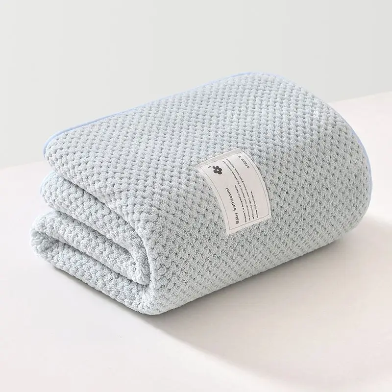 70*140cm Thickened Baby Bath Towel Solid Absorbent Soft Newborn Towel Cotton Blankets for Baby Bathrobe Washcloth Swaddles