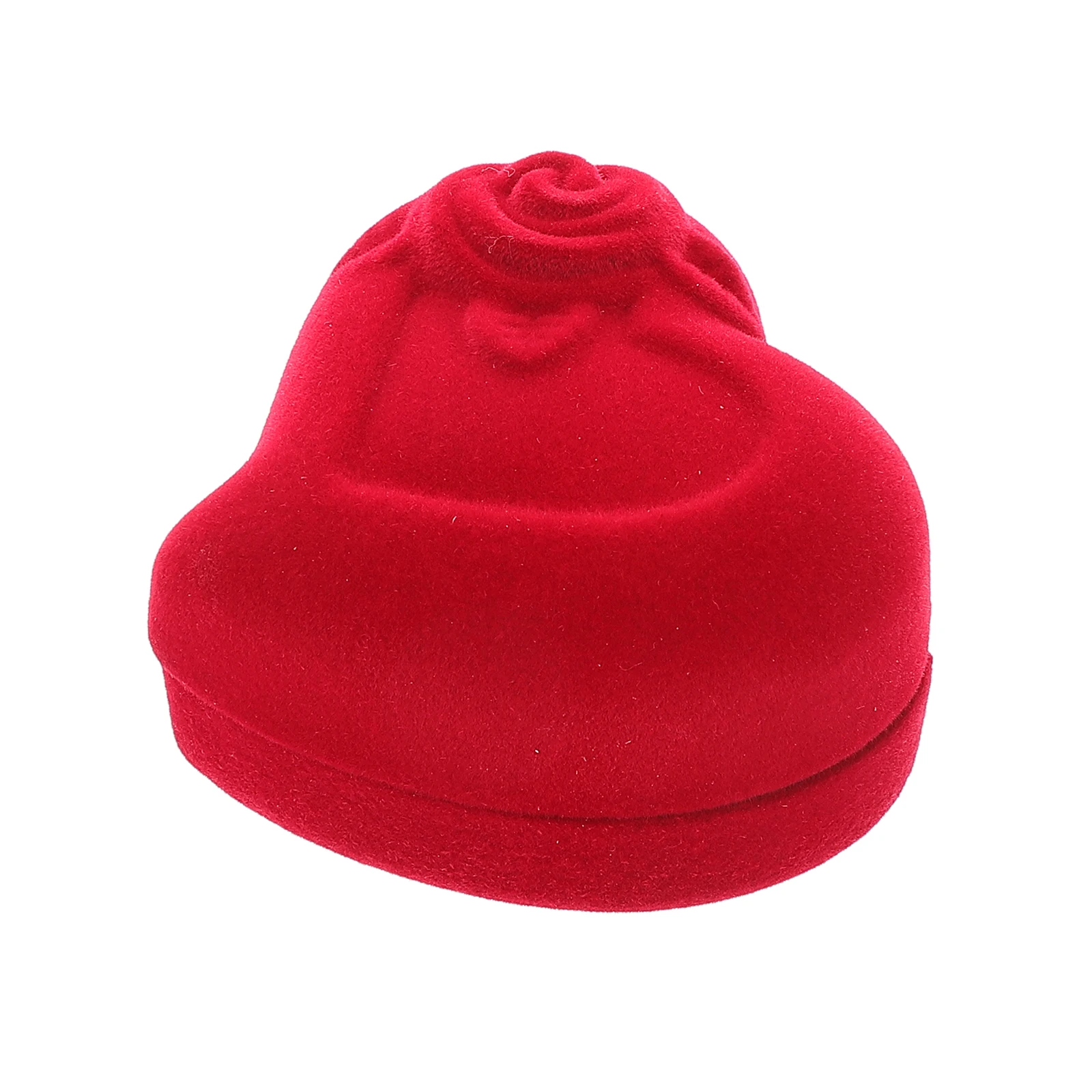 

Vintage Heart Shaped Ring Box Small Jewelry Storage Case Organizer For Wedding Proposal Valentines Engagement Travel Red