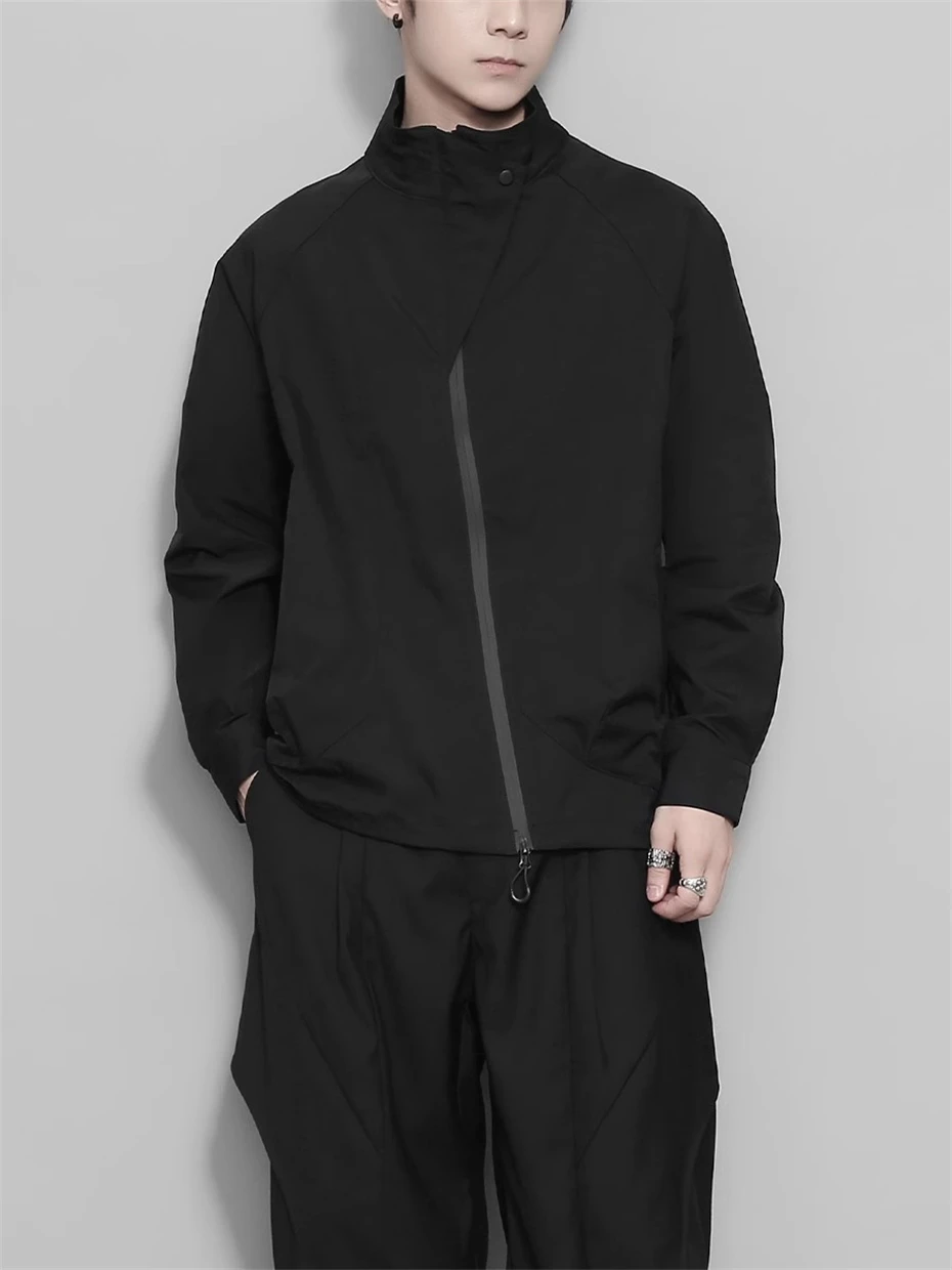 Techwear Tactical Jackets Men Irregular Design Vintage Windbreaker Mens Clothing Harajuku Fashion Loose Casual Coats Male
