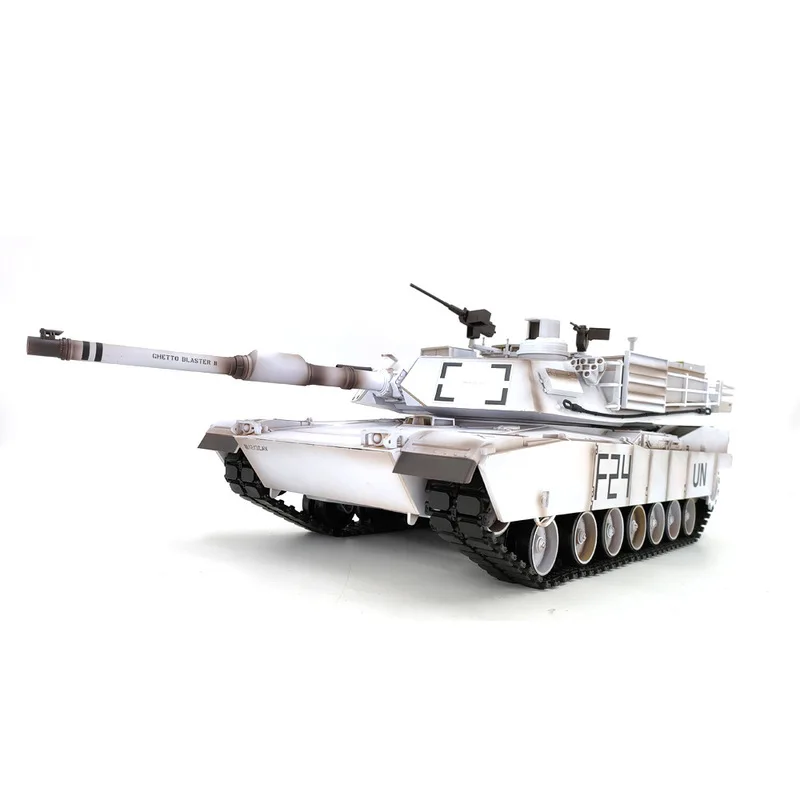 Henglong Kebinque 3918-1 modelo militar eléctrico con control remoto tanque de juguete batalla infrarroja contra Abrams americanos M1A2