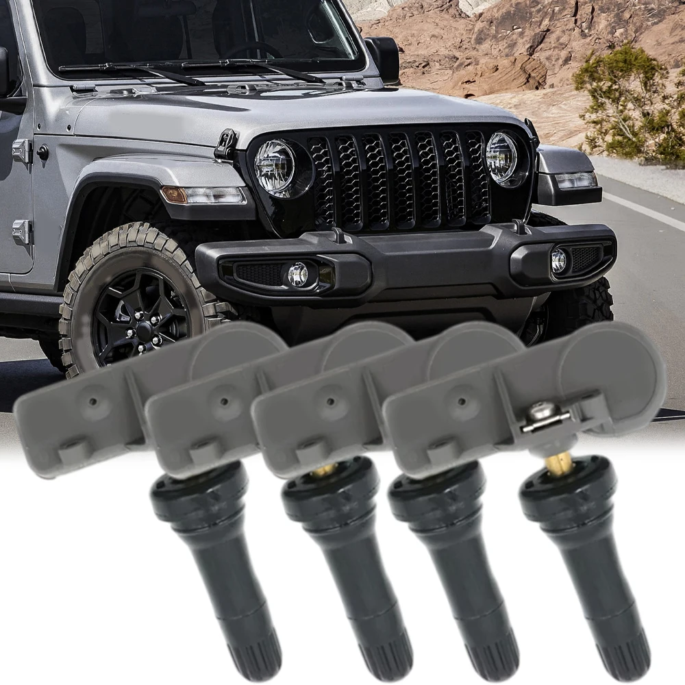 

68464665AA, 68464665AB, 68241067AB 4Pcs Car Tire Pressure Monitoring Sensor TPMS For Jeep Gladiator 2019-2021