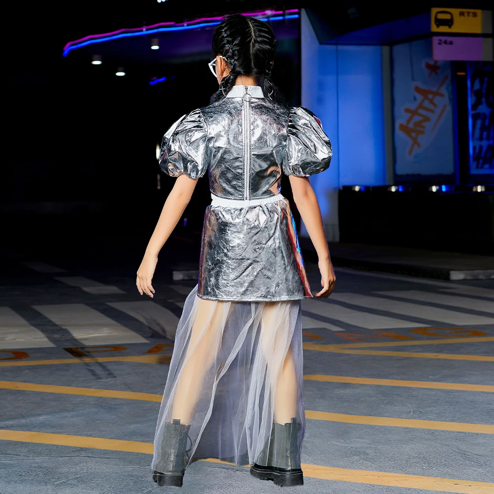 2026 Nuovo Jazz Moderna Danza Performance Costumi di Scena Per Le Ragazze Nastro Magliette E Camicette Maglia Gonne Vestito Per Bambini Hip Hop Abiti Da Ballo XH3895