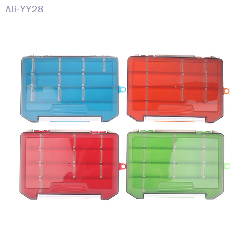 {MX} Single Layer Fishing Gear Box With Removable Dividers Portable Lure Fake Bait Box Plastic Soft Bait Organizer Tackle