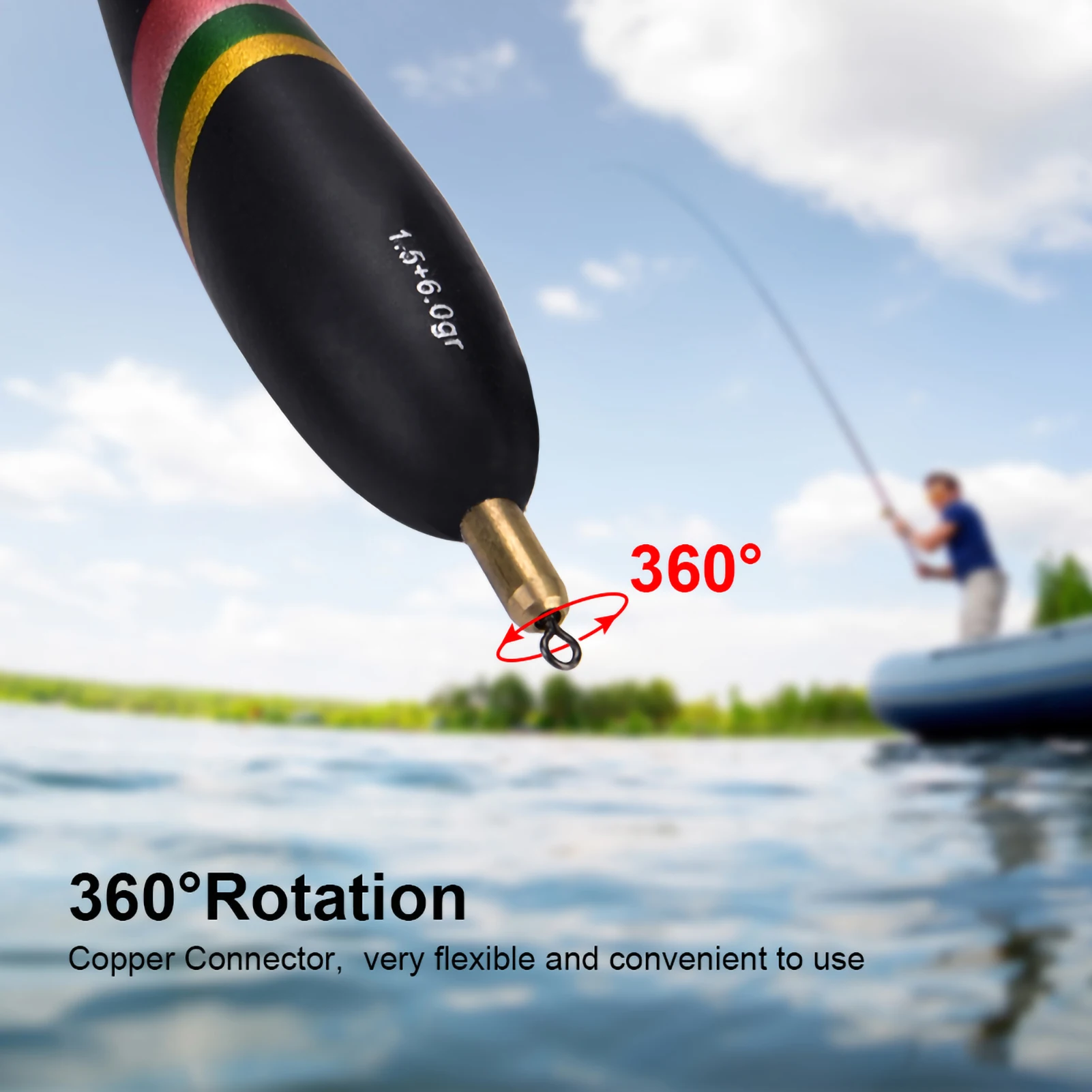1,5 + 6g 1,5 + 5g 1,5 + 4g Holz Angeln Schwimmt Set Bobbers Tackle Zubehör Angeln Bobber angeln Zubehör – Detail 8
