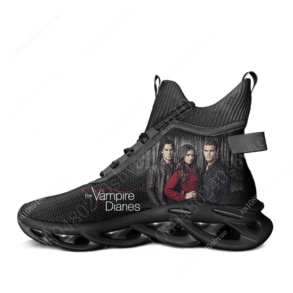 

The Vampire Diaries Damon Salvatore High Top Sneakers Mens Womens Sports Running Shoes Sneaker Lace Up Mesh Customized Made Shoe