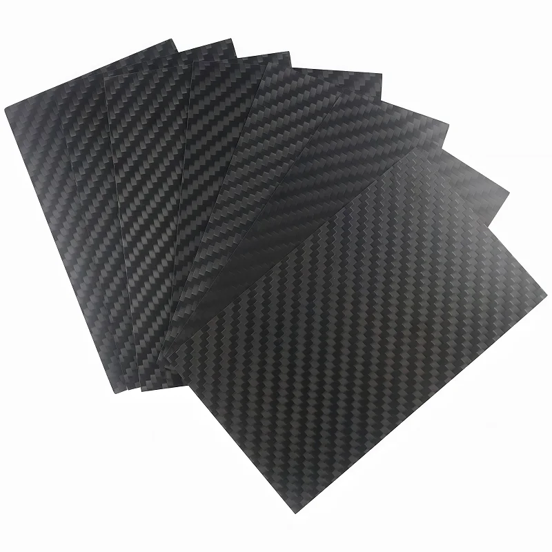 75mmx125mm 3K High Hardness Carbon Fiber Sheets Pure Carbon Panel Board 0.5-5mm Thickness Carbon Fiber Model Material