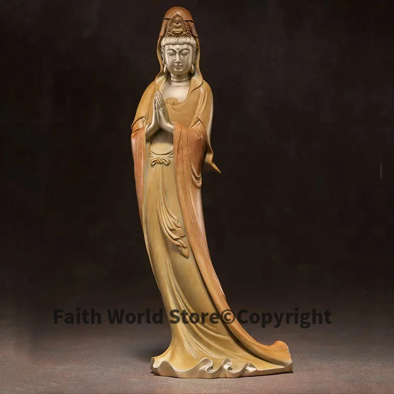 2025 HOME SHOP Goddess Efficacious protection Auspicious High grade COPPER ZI ZAI GUANYIN buddha decoration Safety Healthy bless