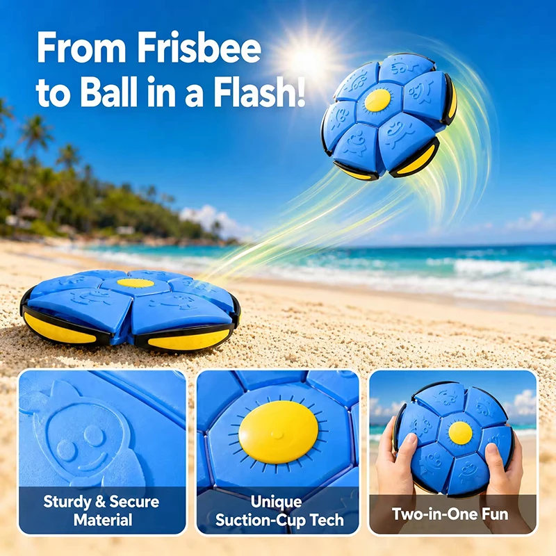Neuer Orangefarbener Fliegender Untertassenball: Magische Verformung, Fußdruck-Entlastung, Outdoor-Sport, Eltern-Kind-Aktivität, Kinderspaß – Detail 3