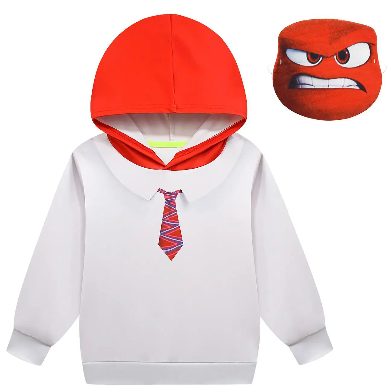 Kids Animal Inside Out 2 Long Sleeves Hoodies Pants Mask Set Outfit for Boys Girls Christmas Halloween Cosplay Costume