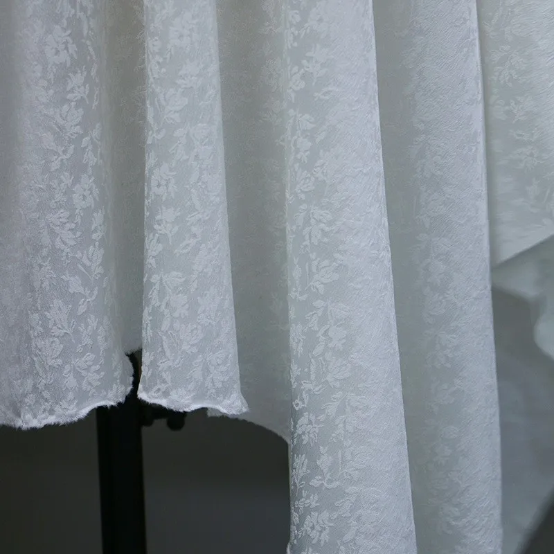

34 microns heavy crepe jacquard silk fabric