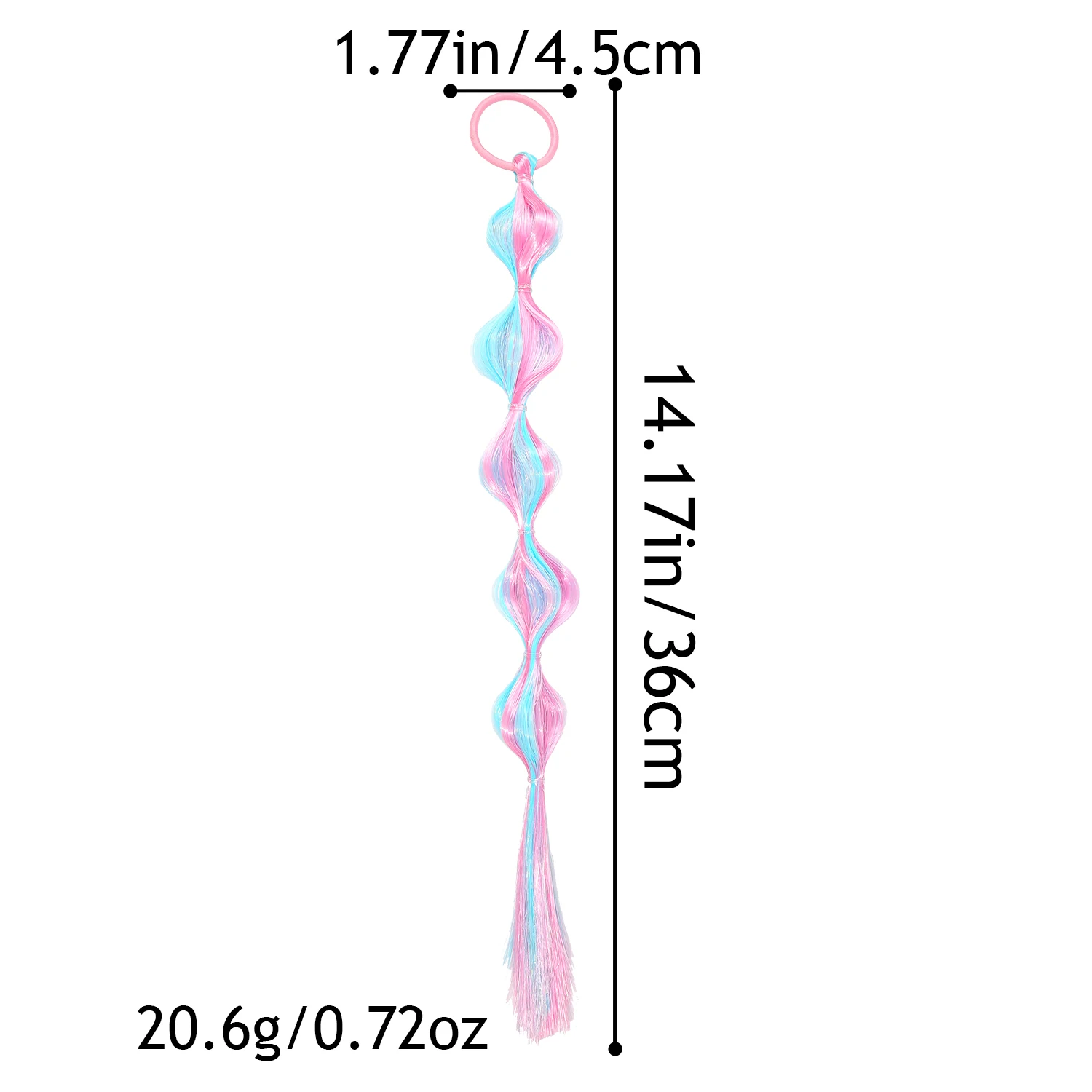 3/6 Buah Ikat Rambut Manis Kepang Mode Ikat Kepala Anak Perempuan Ikat Rambut Wig Kepang Panjang Putar Ikat Rambut Ekor Kuda Aksesori Rambut Pesta