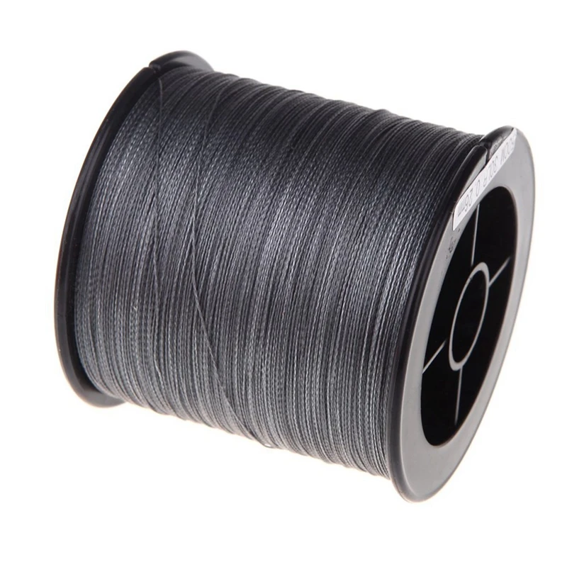 2 Pcs 500 M 30 LB 0.26Mm Fishing Line Strength PE Braided 4 Strands, Blue & Gray