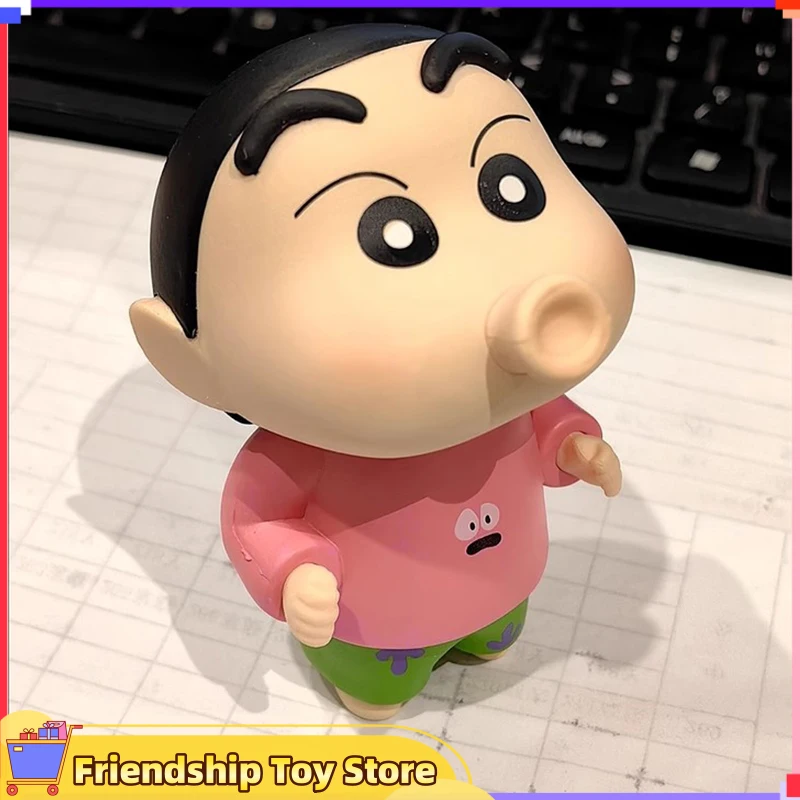 

Crayon Shin-Chan дверная ручка Декор защита от столкновений мультфильм Милая комната автомобиль украшение модели куклы аниме периферия