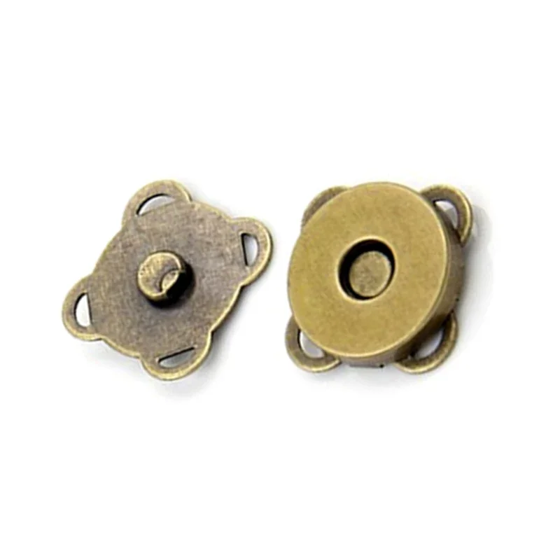 100Pcs Plum Blossom Flower Metal Magnetic Clasps Bag Purse Jewelry Sewing Making Findings 18mm