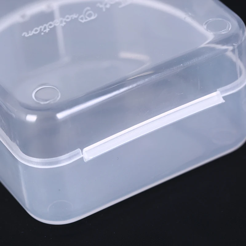 (.) 1pc Dental Box Denture Teeth Storage Case Mouth Guard Container 6.4x6.5x3.5cm