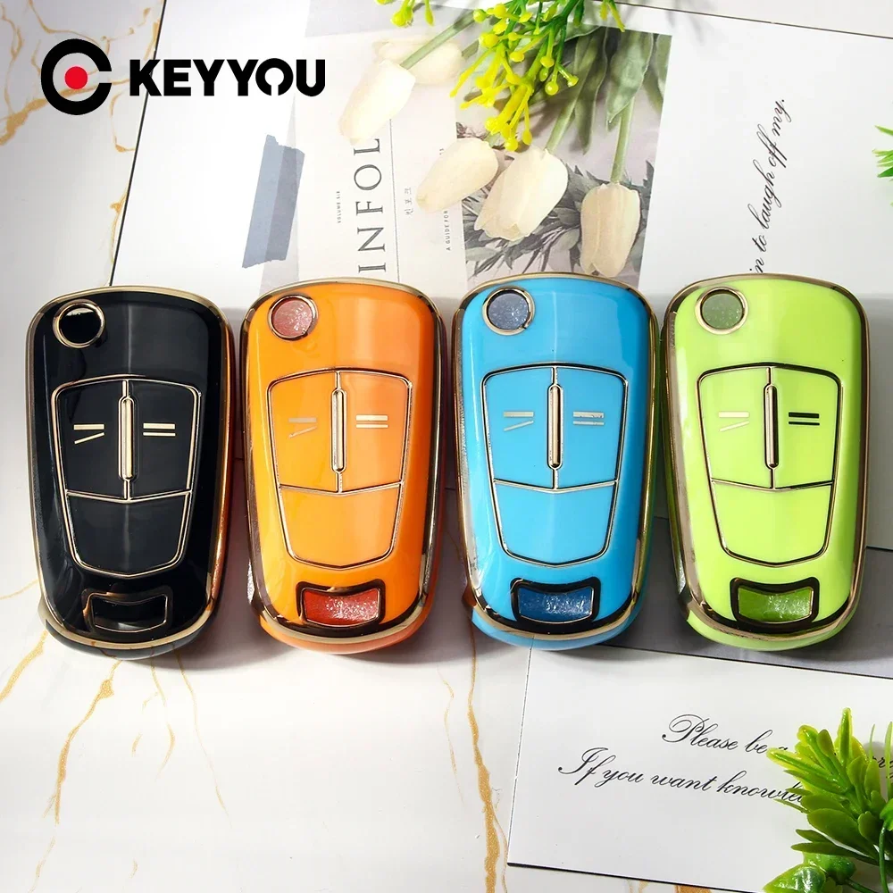 KEYYOU Dustproof TPU Car Key Protective Case For Opel Vauxhall Astra H Corsa D Vectra C Zafira Astra Vectra Signum 2/3 BTN