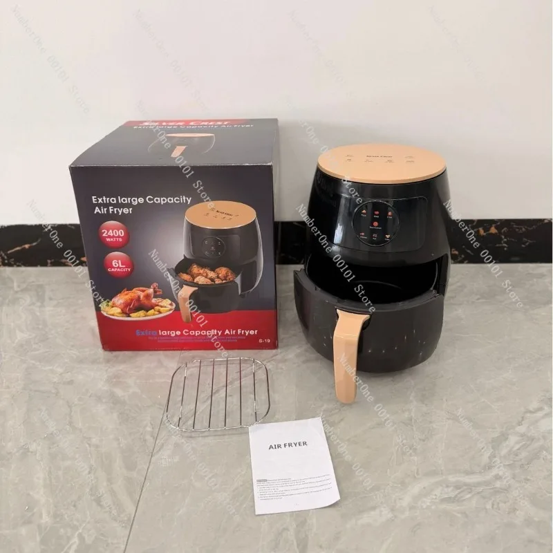 6L Air Fryer Large Capacity Oil Free Fryer Multifunction Digital Display Electric Fryer Household Kitchen Appliance view 3