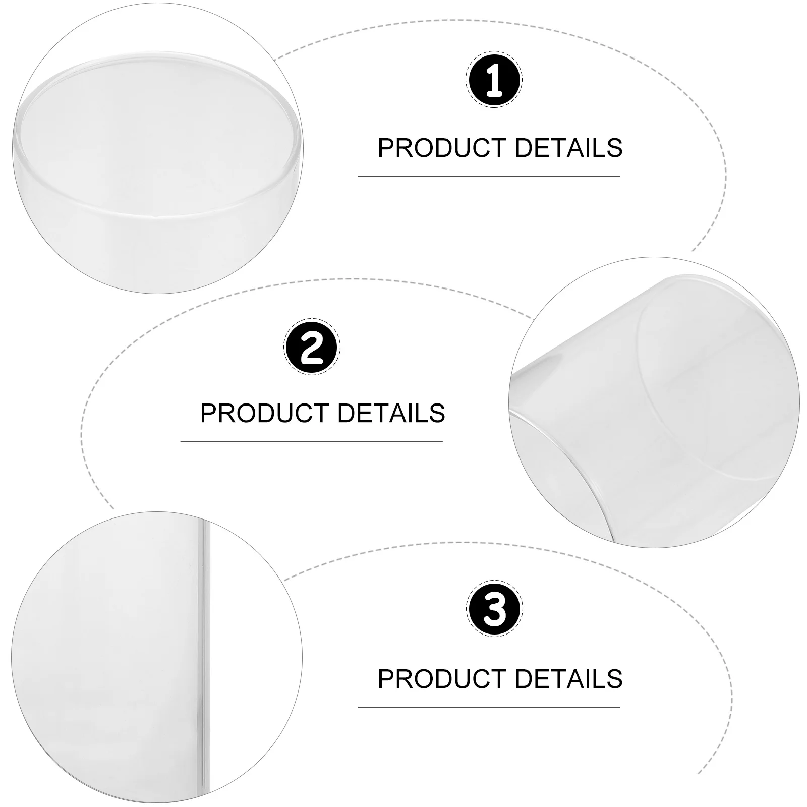 

1Pcs Clear Glass Salad Bowl Food Storage Container Transparent Tableware for Fruit Vegetable Glass Fruit Bowl