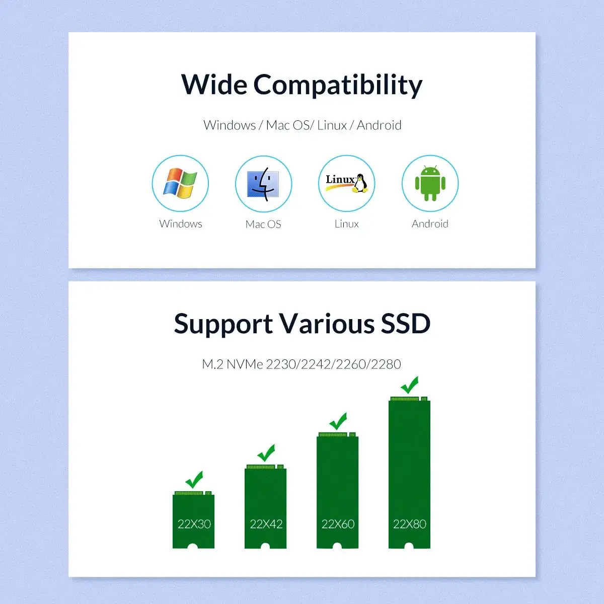 ORICO M.2 NVME SSD-Gehäuse mit integriertem Lüfter Typ C M2 20 Gbit/s NVME SSD-Gehäuse für M.2 NVME 2230 2242 2260 2280 SSD – Detail 11