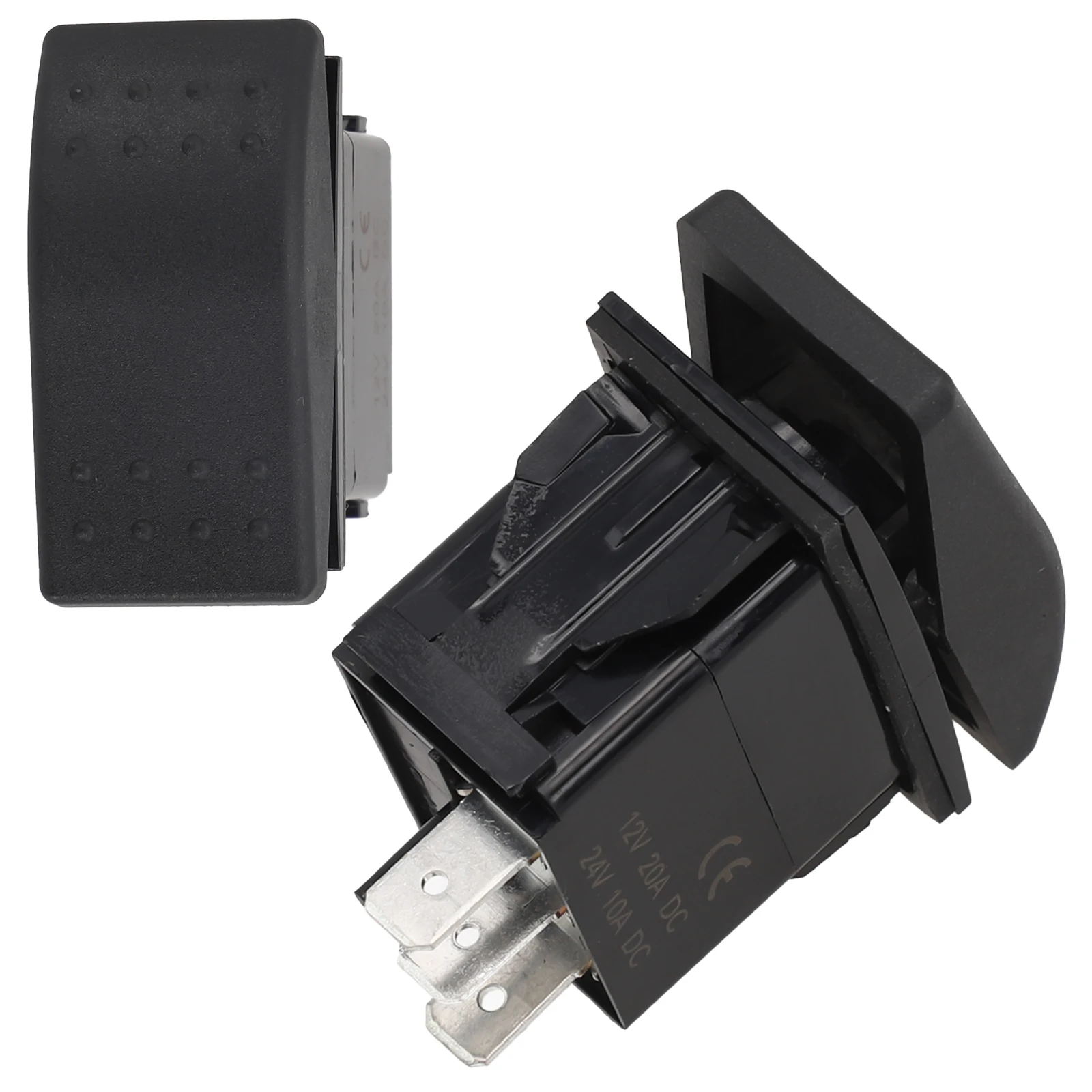 New Practical Construction Automotive Applications Rocker Switch Switch 12V 20A 30A Rectangular SPDT Momentary