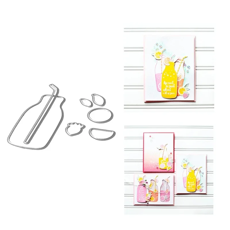 3D Layering Metal Cutting Dies and Scrapbooking For Paper Making Drink Bottle Card Frame Stencil Craft Set Dies Cuts