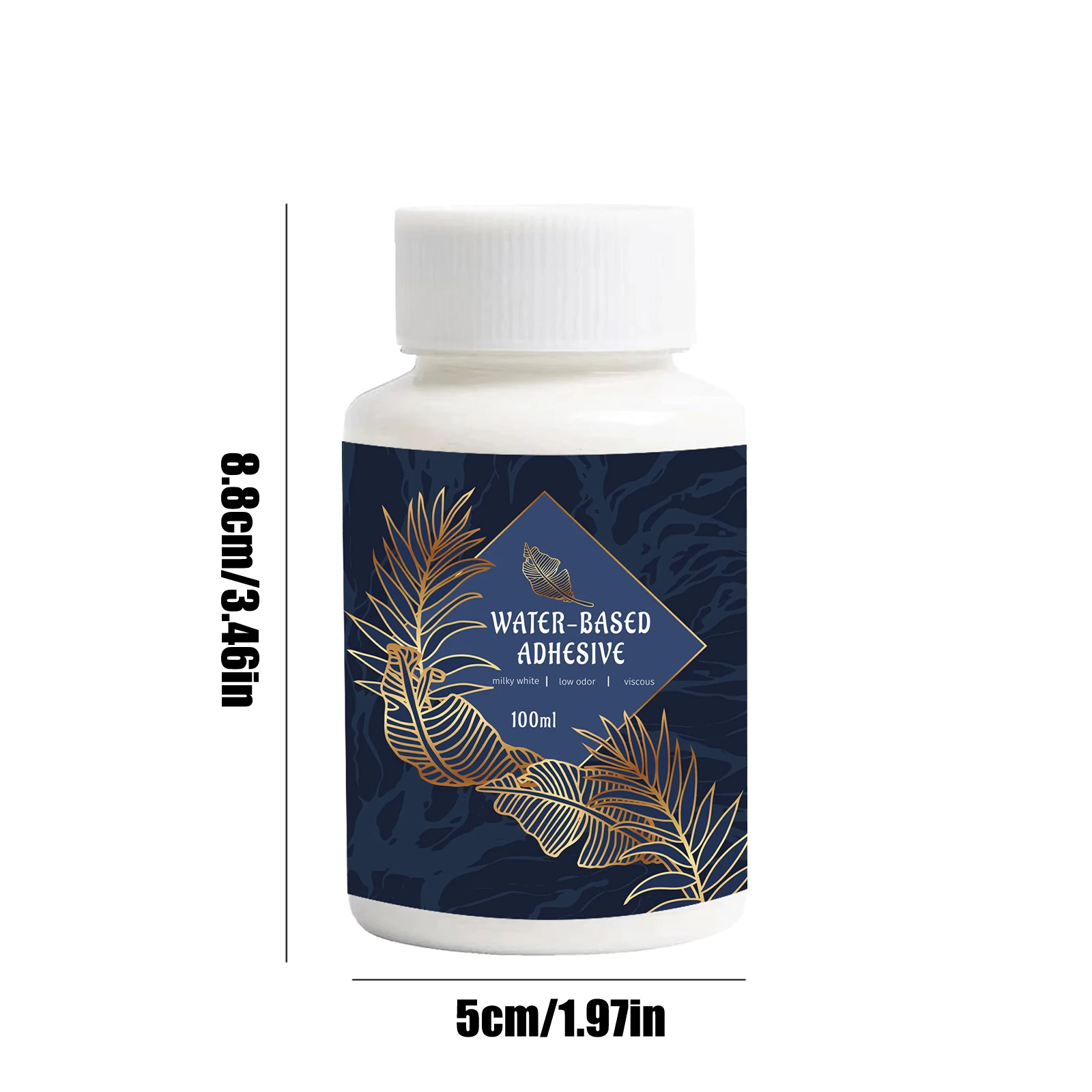 100ML Golden Foil Adhesive Acrylic Craft Adhesive Art Glues Varnish Kit - Water-Based Metallic Glue with Brush for Crafts, Pain