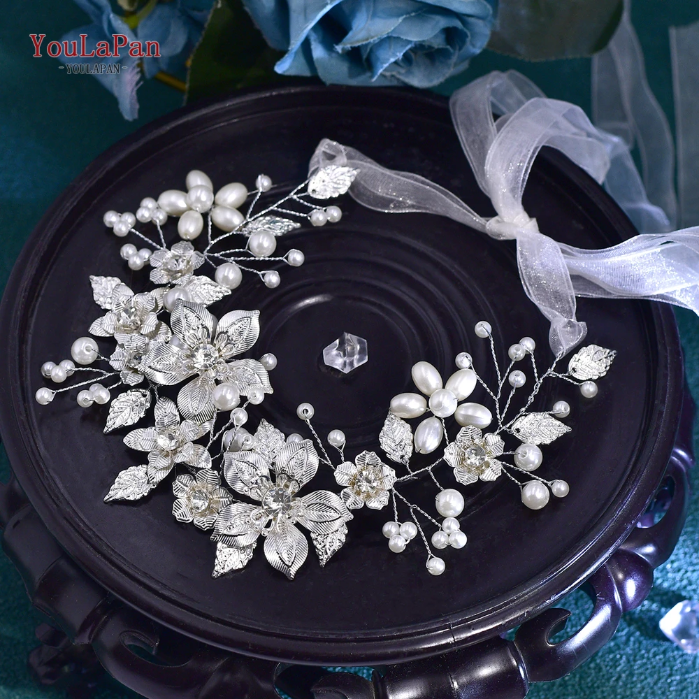 YouLaPan Gaun Pengantin Sabuk Paduan Bunga Pengantin Ikat Pinggang Sabuk Mutiara Aksesoris Pernikahan Wanita Pita Ikat Buatan Tangan Gaun Sabuk SH749