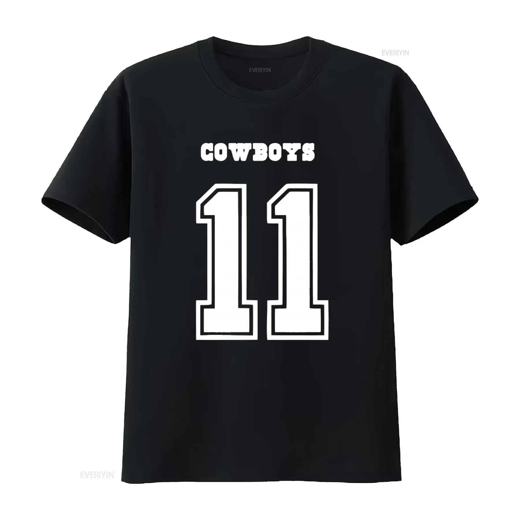 Cowboys Micah Parsons Jersey Style T Shirt Bold Number 11 Print for Fans vintage Washed Stylish Casual Breathable homme