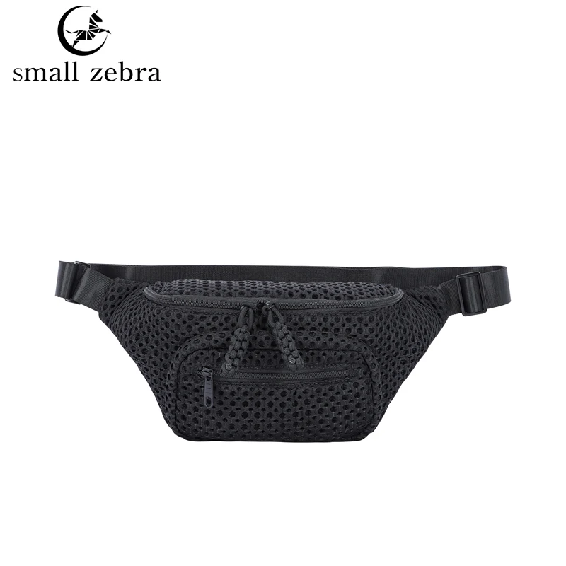 

Black Large Fany Pack for Women and Men Trendy Crossbocy Waist Belt Bag