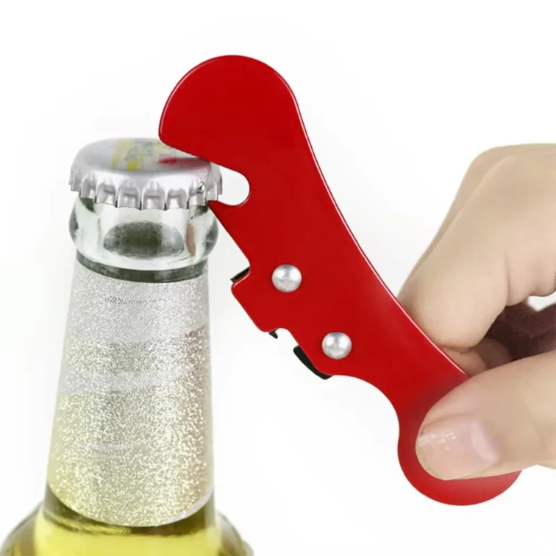 1Pcs Multifunctional Bottle Opener Stainless Steel Manual Can Opener Comfort Good Grip Tin Jar Beer Bottle Cans Opener Tools