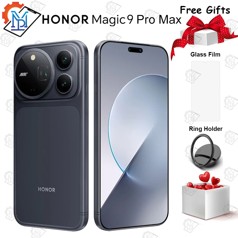 Teléfono móvil HONOR Magic 9 Pro Max 5G original, con pantalla de 6,8 pulgadas, procesador Snapdragon 8 Elite Extreme Gen 6, cámara de 200 MP y batería de 8800 mAh.