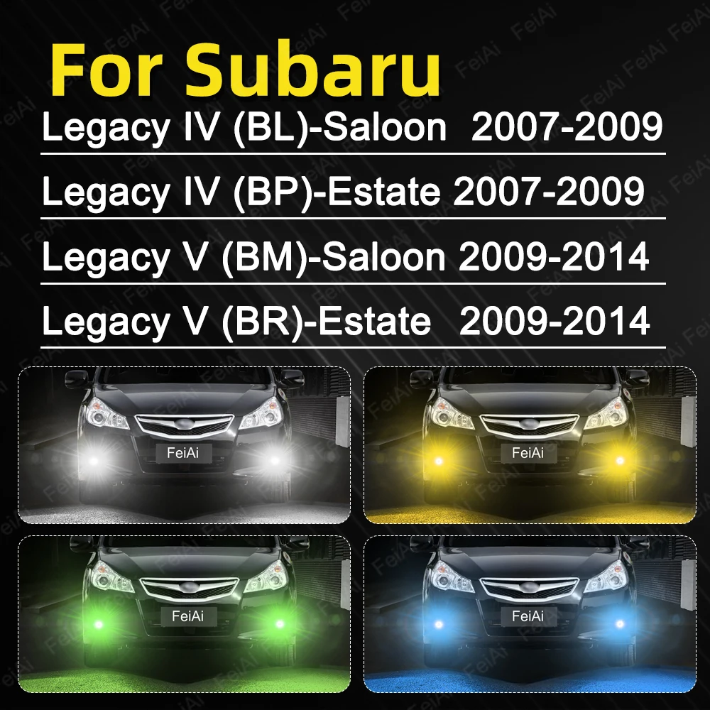 LED Fog Lights For Subaru Legacy 2007 2008 2009 2010 2011 2012 2013 2014 Legacy Accessories Dual Colors LED Car Fog Light Bulb