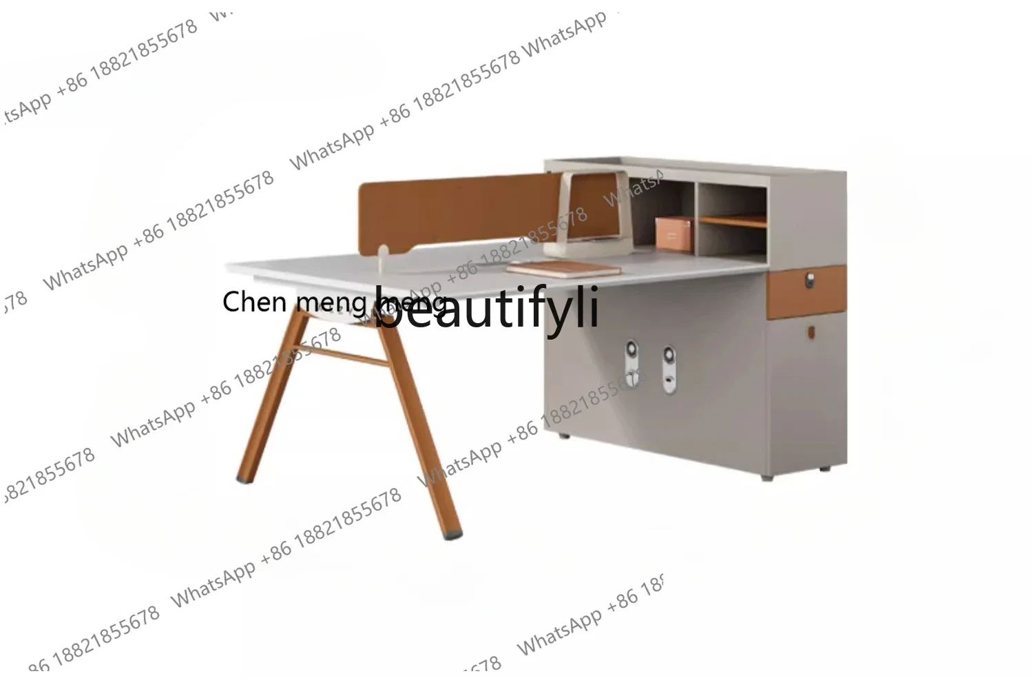 H134 Office desk and chair combination simple modern office furniture staff seat, office finance, staff desk