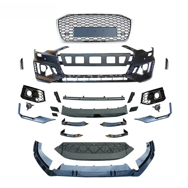 

Stlf Car Modified Front Bumper With Grille Body Kit For A6 C8 2019-2020 Upgrade To RS6 Body Kits
