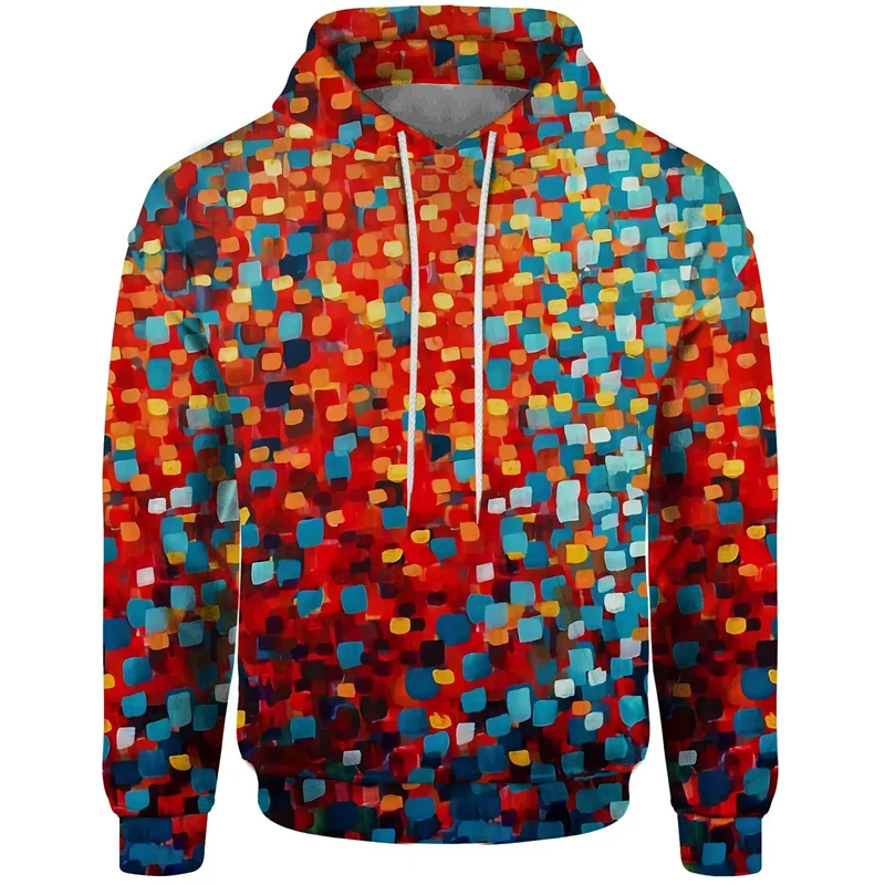 Street Colorful Pattern Men's Hoodie Fashion Personality 3D Printed Sportswear Casual Long Sleeve Hoodie Loose Hoodies For Man