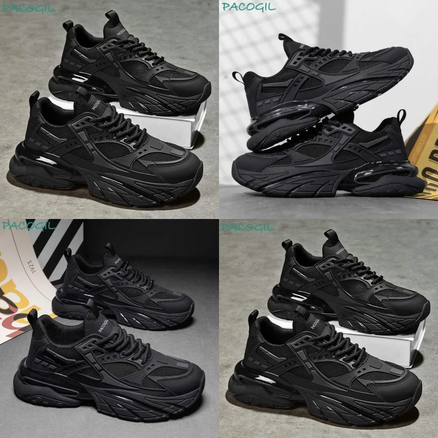 

Autumn and winter men's shoes Black Vader New men's sports casual walking all-match dad running shoes