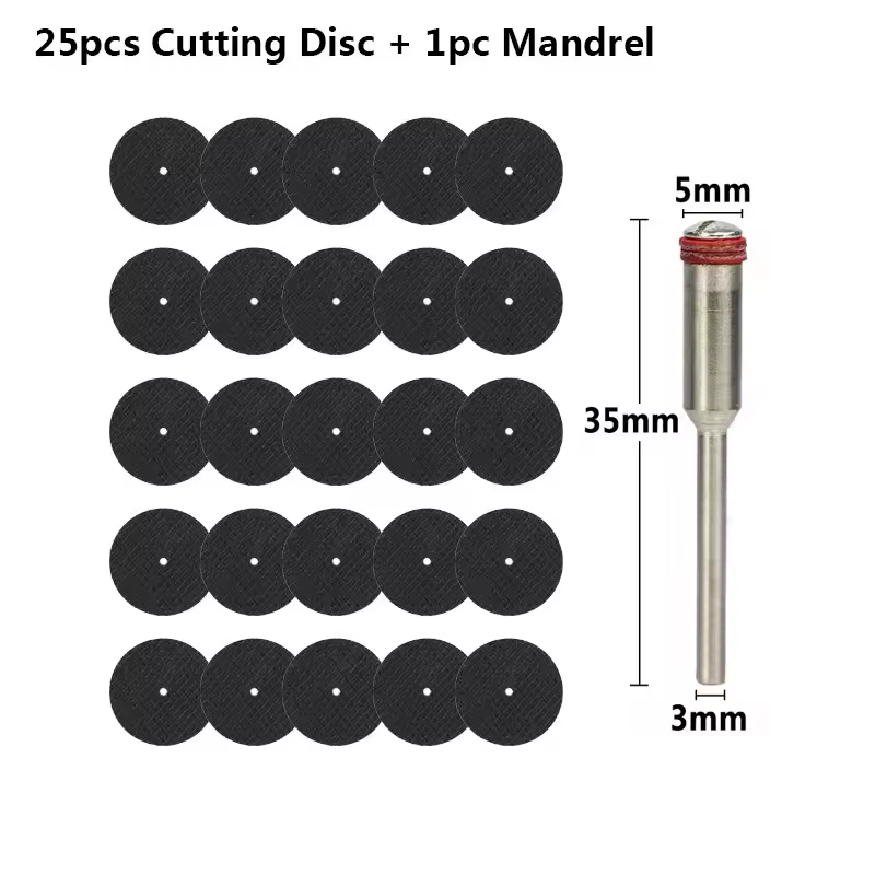 CMCP 32mm Abrasive Cutting Disc With Mandrels Grinding Wheels For Dremel Accesories Metal Cutting Rotary Tool Saw Blade - Image 7