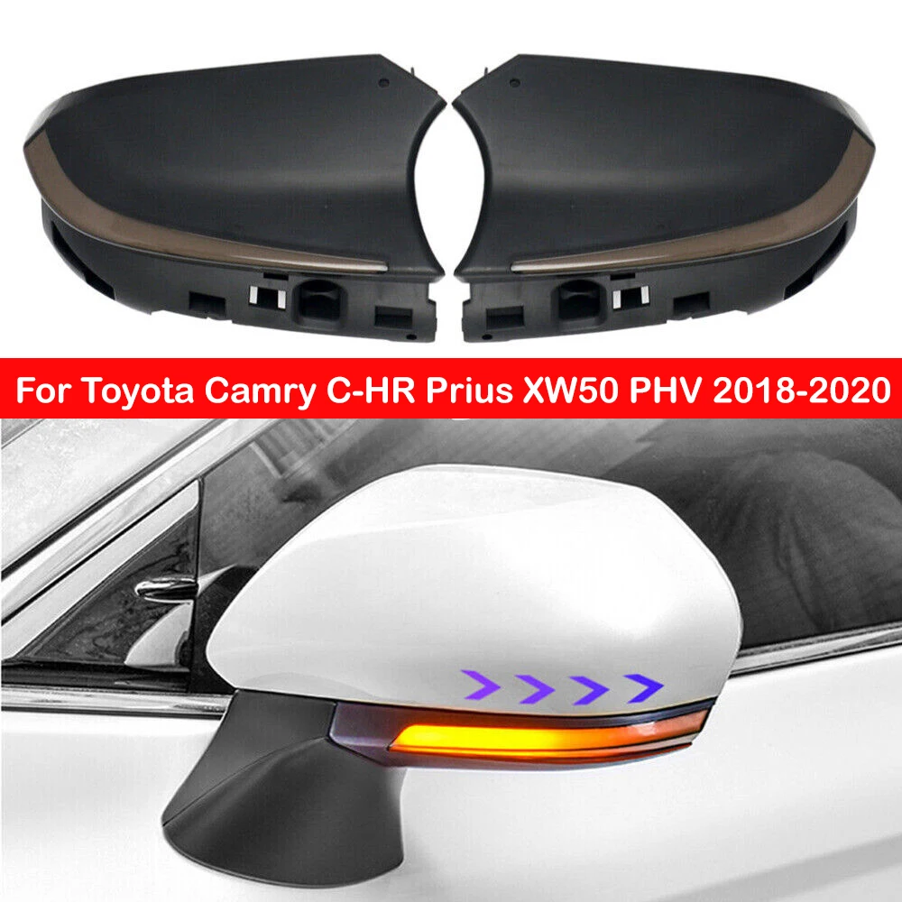 

Для Toyota Camry C-HR CHR Prius XW50 PHV 2018-2020 Автомобильный динамический светодиодный указатель поворота, боковое зеркало, последовательная парковочная лампа, мигалка