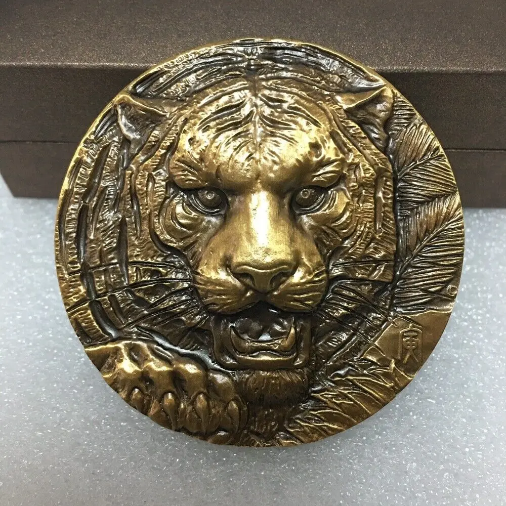 60Mm China Brass Tiger Medal China Shanghai Mint Tiger Medal Brass 60mm Tiger  Statues
