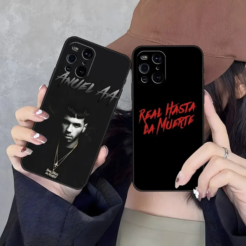 Rapper Anuel AA Phone Case For OPPO Reno 6 Pro 7 Find X3 Neo X5 A57 A54 A55 A74 One Plus 8 6 9 10 7 Pro Back Cover