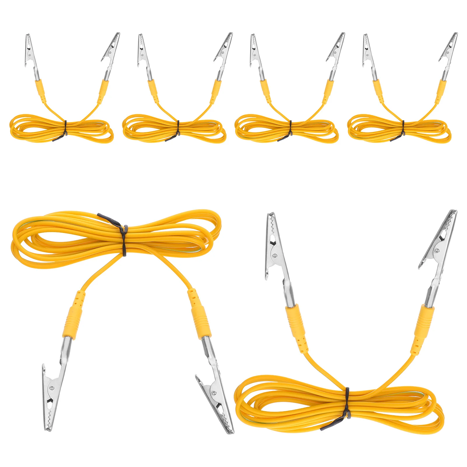 

5Pcs Anti-Static Ground Wire Dual Clip Design Flexible Long Grounding Cable Cord for Electrical Appliance Protection Static