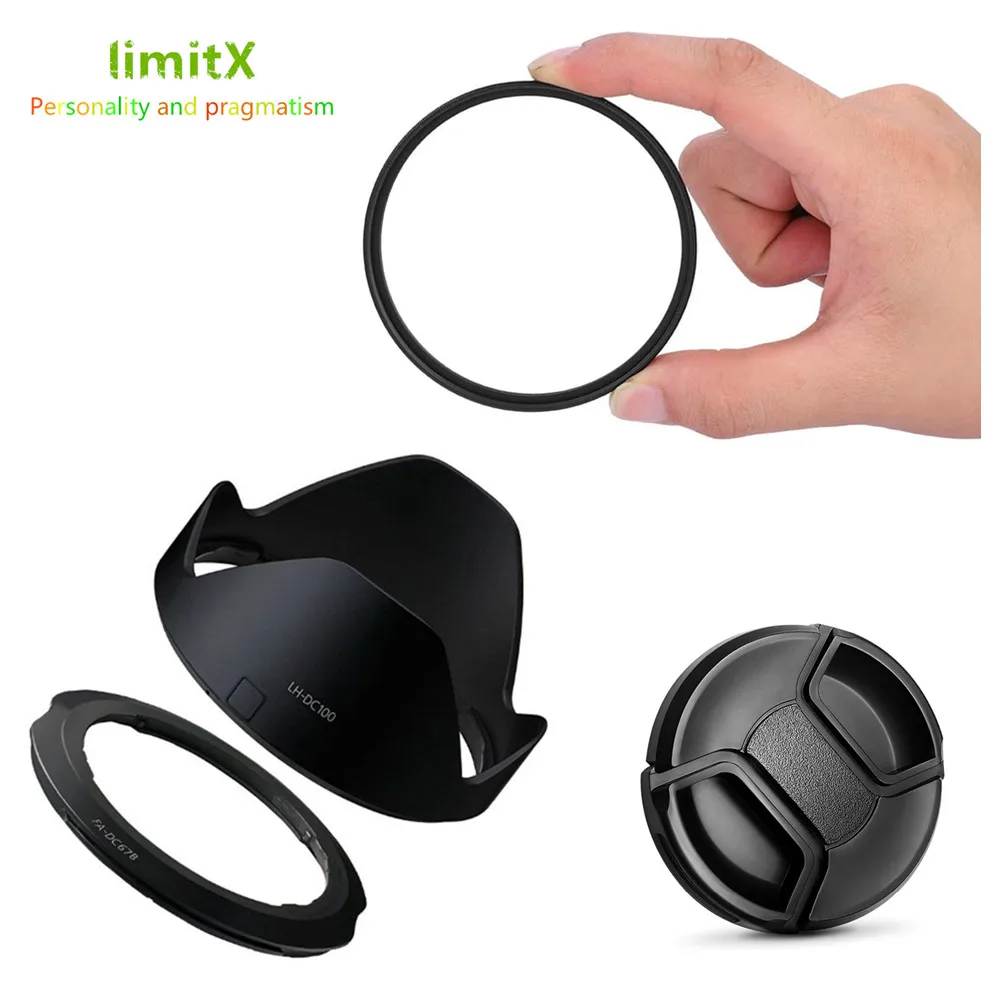 3 in 1 Kit UV Filter & Lens Hood Cap Adapter Ring For Canon Powershot SX70 SX60 SX50 HS G3X Digital Camera