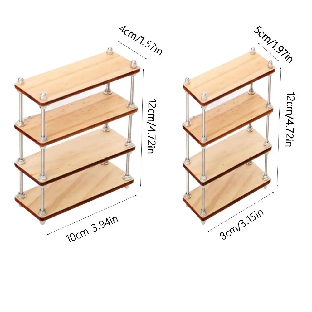 모형 인형 집 가구 보관 랙, 미니어처 다층 책장 선물, 장난감 디스플레이 캐비닛 장식 액세서리
