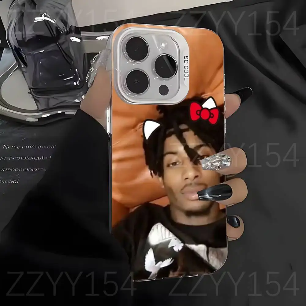 P-Playboy Carti I Am Music Phone Case Para iPhone 17,16,15,14,13,12,X,8,Pro,Max,Plus,E,SE4,Air,Mini Branco IMD Fosco