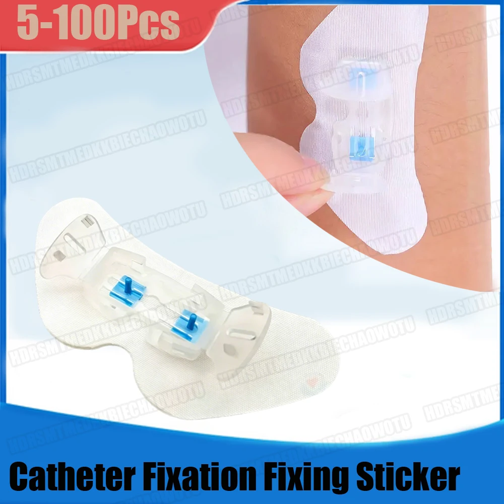 1-100Pcs Adjustable Catheter Fixation Fixing Sticker Drainage Tube Holder Device Urine Nylon Bag Fixed Retainer Clamp Fastener