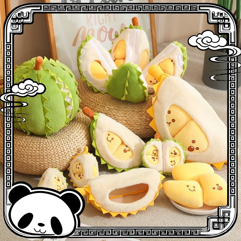 Jouet en peluche de viande de fruits détachable créatif, oreiller anti-Stress, poupée singe mignonne, conception réversible, plante en peluche douce et câline