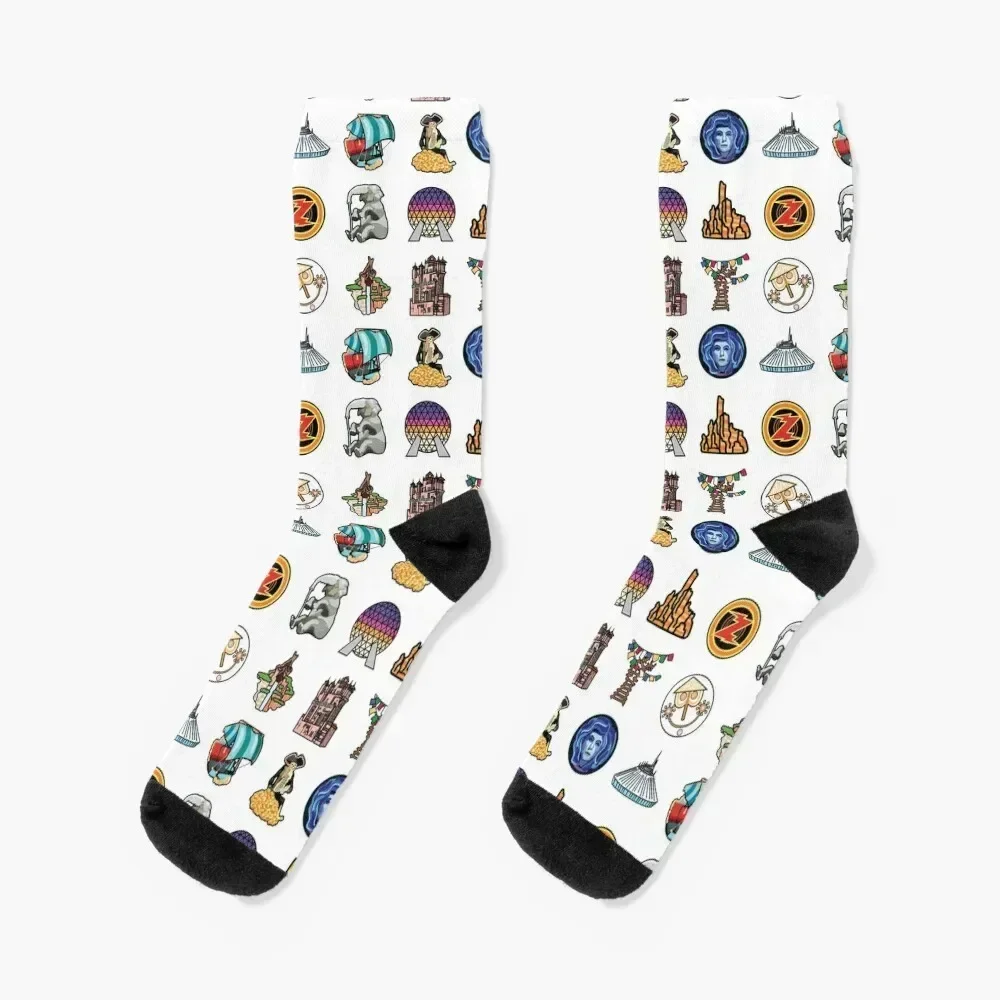 

Ride Icon Pattern Socks man hockey hiking cool Socks For Man Women's