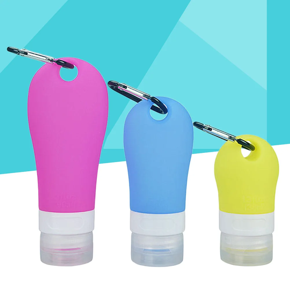 

1 set Silicone Travel Bottles Set Leakproof Refillable Containers For Shampoo Lotion Makeup Remover Sub Packaging